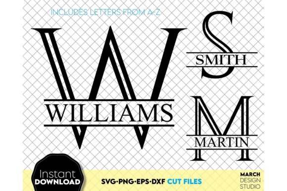 Download Monogram | Split Monogram SVG | Letters - Split monogram Collection