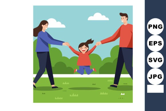 Download Family Enjoying Outdoor Play with Parent - Outdoor play Collection
