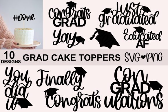 Download Graduation Cake Topper SVG Bundle - Cake topper svg Collection