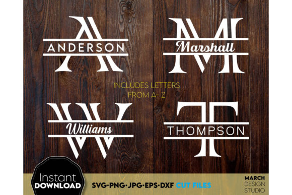 Download Alphabet Split Monogram Bundle Letters - Split monogram Collection